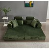 TiramisuBest Floor Couch, Convertible Floor Sofa Bed with Pillow, Chenille Fabric Compression Futon Couch Sleeper for Living & Bedroom, Gray - 4 of 4