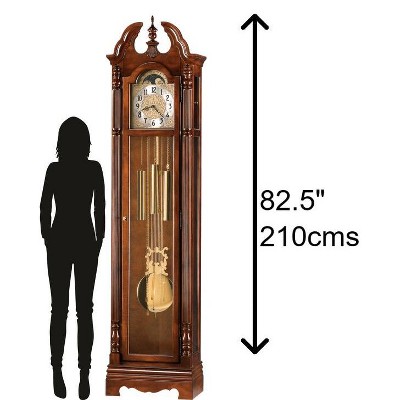Jonathan 82.5" Windsor Cherry Traditional Grandfather Clock