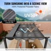 VEVOR 10'x13' Outdoor Retractable Pergola with Canopy, Aluminum Pergola with Retractable Canopy, Modern Pergola with Sun Shade Canopy, Gray - 4 of 4
