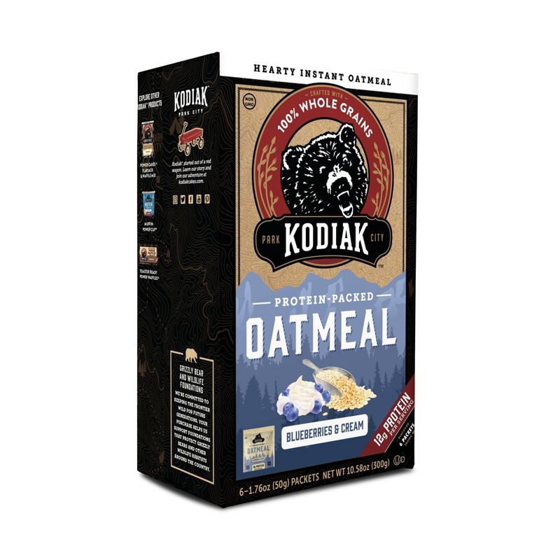 Kodiak Protein-Packed Instant Oatmeal Blueberries &#38; Cream - 6ct, 3 of 8