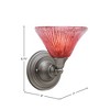 Toltec Lighting Any 1 - Light Sconce in  Brushed Nickel with 7" Raspberry Crystal Shade - 2 of 2