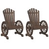 vidaXL Patio Adirondack Chairs 2 pcs Solid Wood Fir - 2 of 4