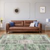 Washable Rug Vintage Area Rug Non Slip Non Shedding Rugs Medallion Distressed Low Pile Rug Oriental Accent Throw Carpet for Living Room Bedroom - 4 of 4