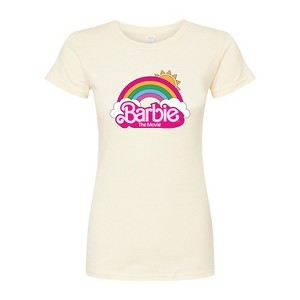 Women's - Barbie - Barbie Logo Rainbow Fitted Graphic T-Shirt - 1 of 3