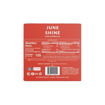 JuneShine Strawberry Kiwi Crush - 4pk/12 fl oz Cans