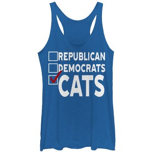 Women's Lost Gods Election Vote Cats Racerback Tank Top - 1 of 3