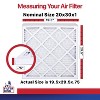 Filter King 20x30x1 Air Filter | 4-PACK | MERV 11 HVAC Pleated A/C Furnace Filters | MADE IN USA | Actual Size: 19.5 x 29.5 x .75" - image 2 of 4