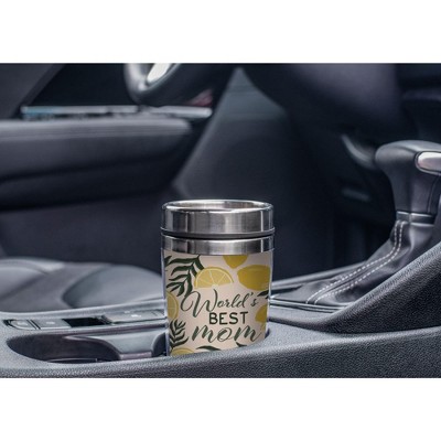 Elanze Designs World's Best MOM Lemons Yellow 17 Ounce Stainless Steel Travel Tumbler