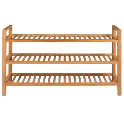 vidaXL Shoe Rack Shoe Storage Organizer Shoe Shelf for Closet Solid Oak Wood - 39.4" 23.6"