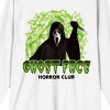 Ghostface Horror Club Neon Green Smoke Adult White Crew Neck Long Sleeve Tee - 2 of 4