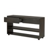 Infurnic Decorative Storage Cabinets Entryway Table with Drawers and Shelves for Entryway, Hallway, Living Room, Natural Brown, 58.3"*15.7"*31.5" - 4 of 4