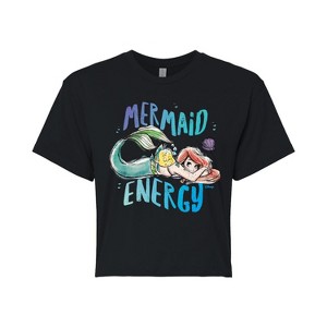 Women's - Disney - Mermaid Energy Cropped Graphic T-Shirt - 1 of 4