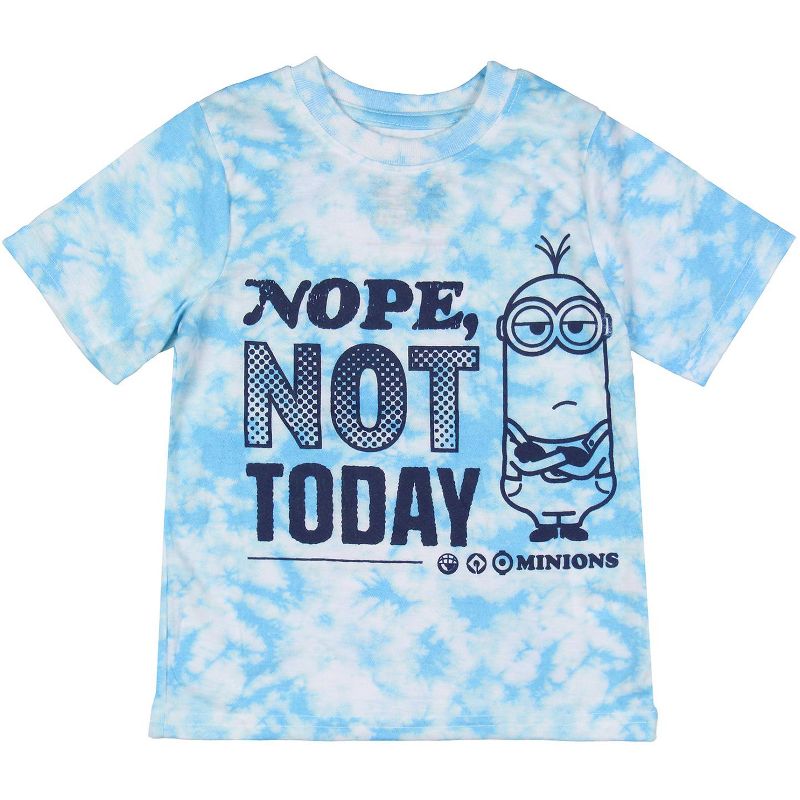 Despicable Me Youth Kids Minions Nope Not Today Tie-Dye Funny T-Shirt, 1 of 5