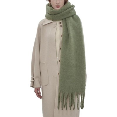 Zuppad Women Cashmere Feel Scarf, Soft Warm Winter Scarf for Cold Weather, Christmas Blanket Scarves Pashmina Shawl Wrap