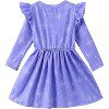 Disney Frozen Kids Girls Ruffle Sleeves A Line Dresses - 2 of 4