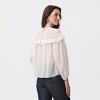 Women's Chiffon Ruffle Long Sleeve Blouse - A New Day™ - 2 of 3