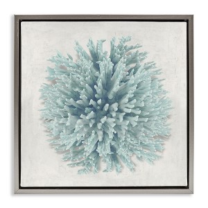 Stupell Industries Coral Ball Blue Sea Beach Design, 25" x 25" - 1 of 4