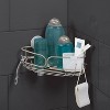 Corner Basket - Zenna Home: Rustproof Stainless Steel Shower Organizer with Adhesive Strips and Suction Cup Mount - image 2 of 4