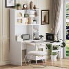 Vynxaria Storage Drawers - Versatile White Desk with Rotating Desktop and Ample Storage - 2 of 4