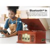 VICTOR State 7-in-1 Turntable Music Center with 3-Speed Record Player, CD/MP3/Cassette Player, FM Radio, Dual Bluetooth In & Out, and Built-in Stereo - 4 of 4
