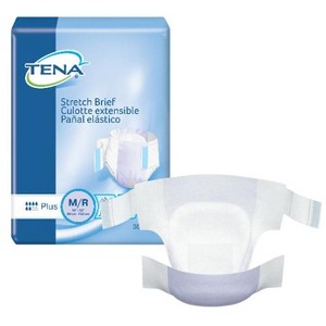 TENA Stretch Plus Incontinence Briefs, Moderate Absorbency, Unisex - 1 of 3