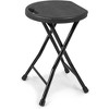 Folding 18in Bar Stool - Portable w/Handle, 600Lbs Capacity & Anti-Slip Feet for Kitchen Indoor Outdoor - 2 of 4