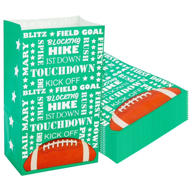 Blue Panda 36 Pack Football Snack Bags for Kids Sports Birthday Supplies, Party Favors, Treats, 5.3 x 8.7 x 3.3 In, 1 of 9