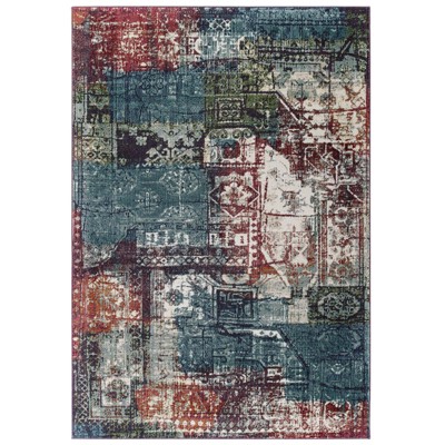 Modway Tribute Elowen Contemporary Modern Vintage Mosaic 5x8 Area Rug