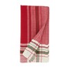 Saro Lifestyle Joyful Holiday Stripe Placemat and Napkin 8 pcs Set (4 Placemats, 4 Napkins) - 4 of 4