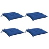vidaXL Chair Cushion Non Slip Outdoor Patio Seat Cushion Pad Oxford Fabric - Blue 15.7" x 15.7" x 2.8" 4-Pack - 3 of 4