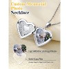 U7 Women's 14K Gold/Platinum Photo Locket Necklace - 20 Inch Custom Heart Pendant, Personalized Gift for Her - 4 of 4