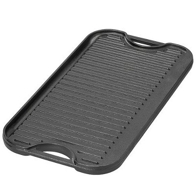 Lodge Pre-Seasoned One Cast Iron Reversible Grill/Griddle With Handles 20x10.5In 