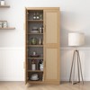 72"x31"x16" Wood Grain Buffet Cabinet, Storage Organizer with Adjustable Shelves and Rattan Doors for Kitchen Bedroom Living/Dinning Room - 2 of 4