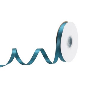 Unique Bargains Polyester Soft Decorative Cake Box Gift Wrapping Ribbon 3/8" x 25 Yard Dark Green - 1 of 4