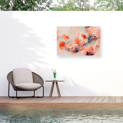 Trademark Fine Art - Treechild Wild Coral Flowers Matted Framed Art