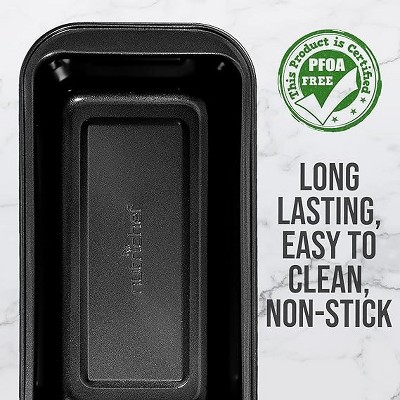 NutriChef Black Carbon Steel Non-Stick Loaf Pan