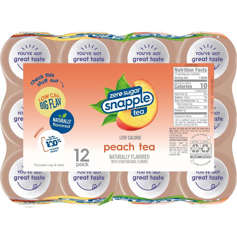 Diet Snapple Peach Tea - 12pk/16 fl oz Bottles, 6 of 10