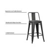 24" Metal Country Rustic Barstool with Back, Lightweight & Sturdy Build, Perfect for Kitchen, Bar, Set of 4 - 4 of 4