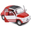 1965 Fiat 500 L Red and White with Red Interior "Robe Di Kappa" 1/18 Diecast Model Car by Solido - 2 of 4