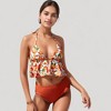 Anna-Kaci Swim Women's Halter Bikini Set with Ruffle Tank Style Top and High Waist Bottoms - 2 of 4