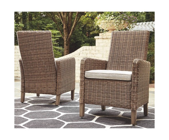 Beachcroft Arm Chair with Cushions - Beige  - Outdoor by Ashley