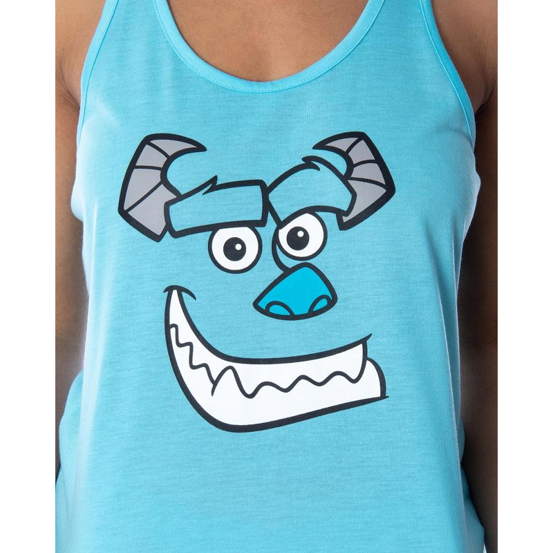 Disney Women's Monsters Inc. Sulley Racerback Tank and Shorts Pajama Set Sulley, 3 of 6