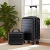 Ridstar 2-Piece ABS Material Luggage Set with Wheels & Combination Lock-Black - 3 of 4