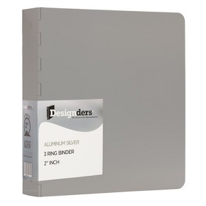 JAM Paper Aluminum 2 Inch Binder Silver Aluminum 3 Ring Binder 301933555 - 1 of 4