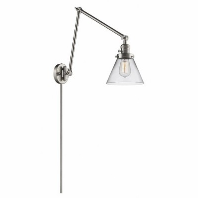 Cone - 1 Light Swing Arm Wall Sconce In Industrial Style-30 Inches Tall and 8 Inches Wide
