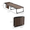 Dracelo Reclining Chaise Lounge Chair, Portable Sun Lounger, Folding Camping Cot, with Adjustable Backrest and Removable Pillow - 3 of 4