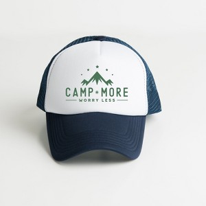 Simply Sage Market Camp More Worry Less Mountains Adult Foam Trucker Hat - 1 of 1