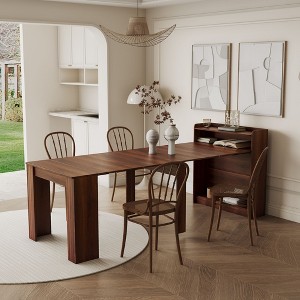 NicBex 98.43" Modern Multifunctional Extendable Dining Table with Storage for Kitchen - 1 of 4