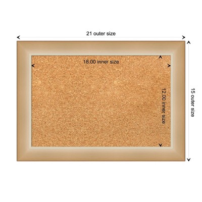 Eva Ombre Gold Framed Natural Corkboard, 25 x 19 Inch