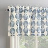 1pc 54"x14" No. 918 Sandbar Seashell Print Semi-Sheer Rod Pocket Kitchen Curtain Valance White - 2 of 4